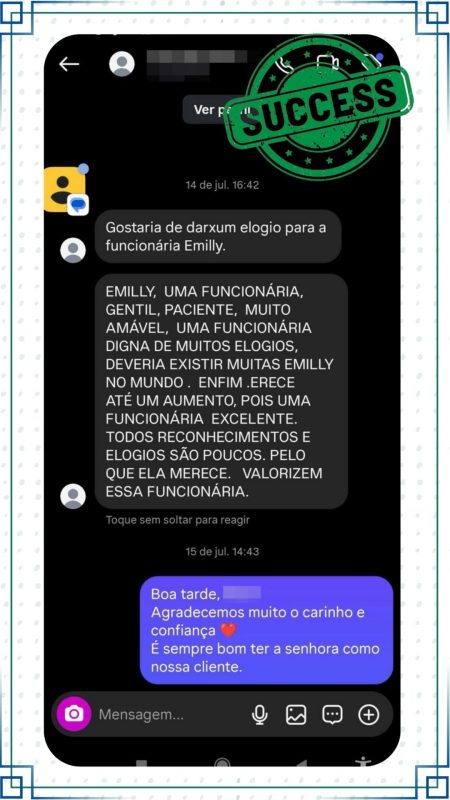 RETORNO 2 - CLIENTES (SATISFAÇÃO)